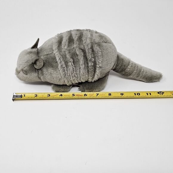 ARMADILLO Plush 1980 Dakin Gray Realistic Toy Stuffed Animal 12" long Vtg - Picture 11 of 11